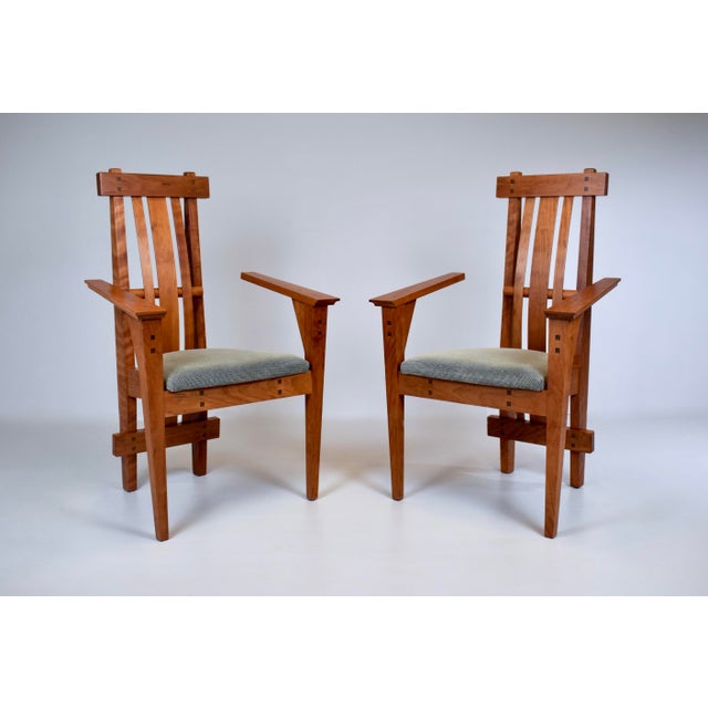 Arts and Crafts Douglas Green for Green Furniture Design Armchairs For Sale - Image 11 of 15