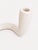 Contemporary Large Sculptural Organic Modern White Ceramic Double Taper Candle Holder For Sale - Image 3 of 4