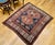 Navy Blue Antique Caucasian Kazak Area Rug, Hand-Knotted Wool, Geometric Medallion Pattern, 5x5 For Sale - Image 8 of 18