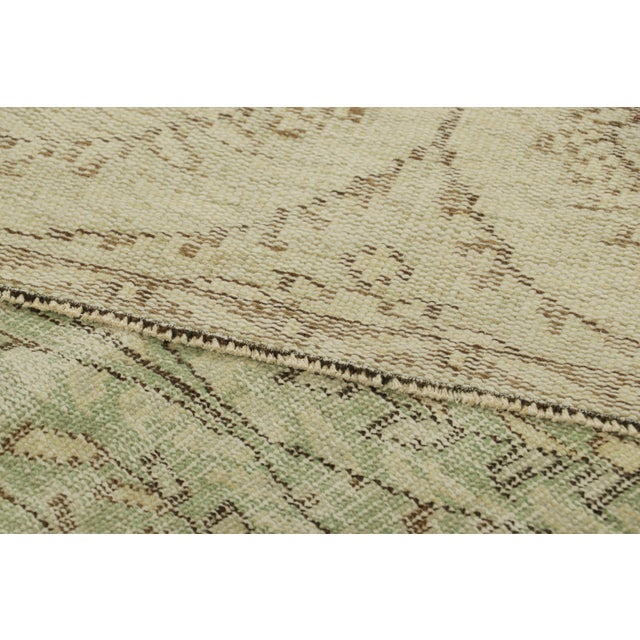 Textile Vintage Zeki Müren Runner in Light Green With Floral Patterns | Rug & Kilim For Sale - Image 7 of 7