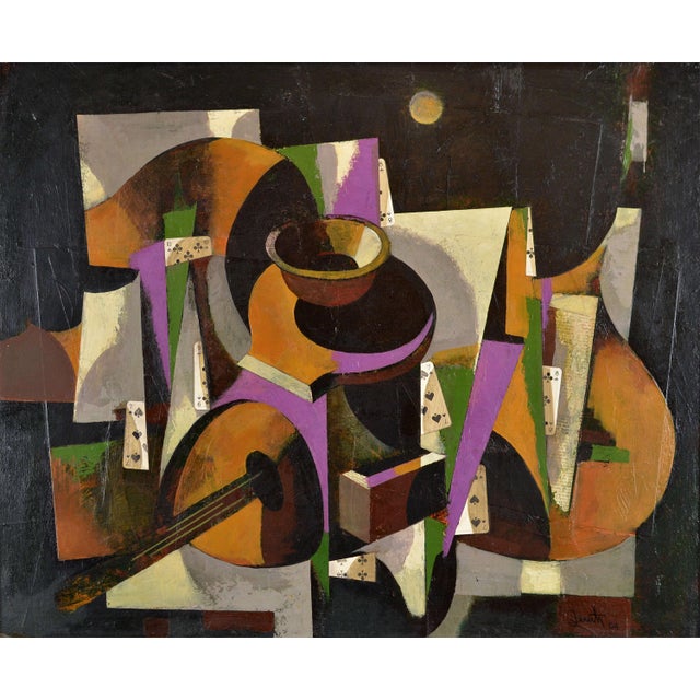 Janis Zemitis, In the Middle of Night, 2004, Oil Painting on Cardboard For Sale - Image 4 of 6
