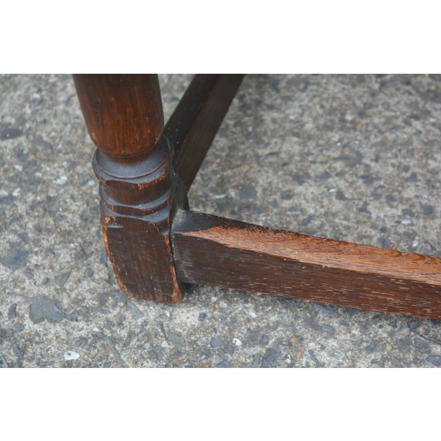 1940s Vintage Carved Pair of j.e. Ware Furniture Wainscot Wood Side / Dining Chairs Medieval / Thrones For Sale - Image 14 of 16