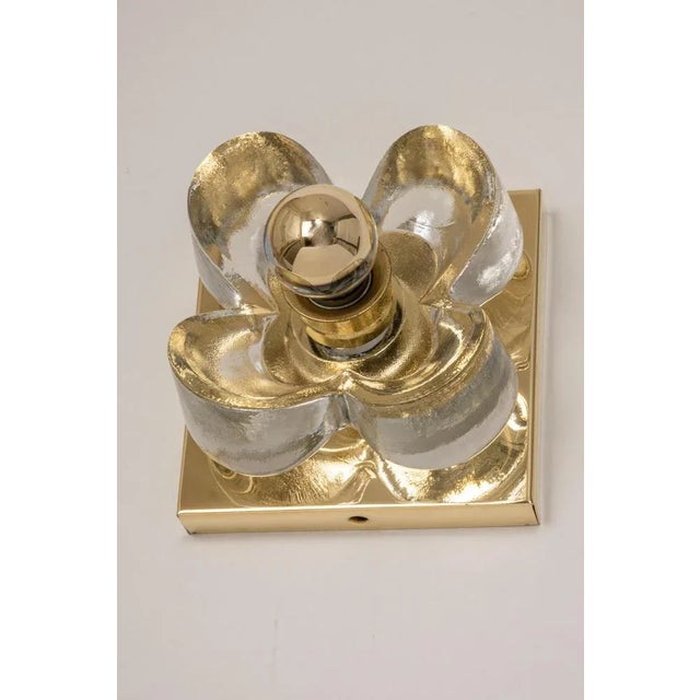 Glass Wall Light by Sische, Germany, 1970s For Sale - Image 3 of 9