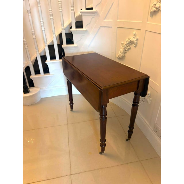 Antique Victorian Mahogany Pembroke Drop Leaf Dining Table, 1860s For Sale - Image 6 of 14