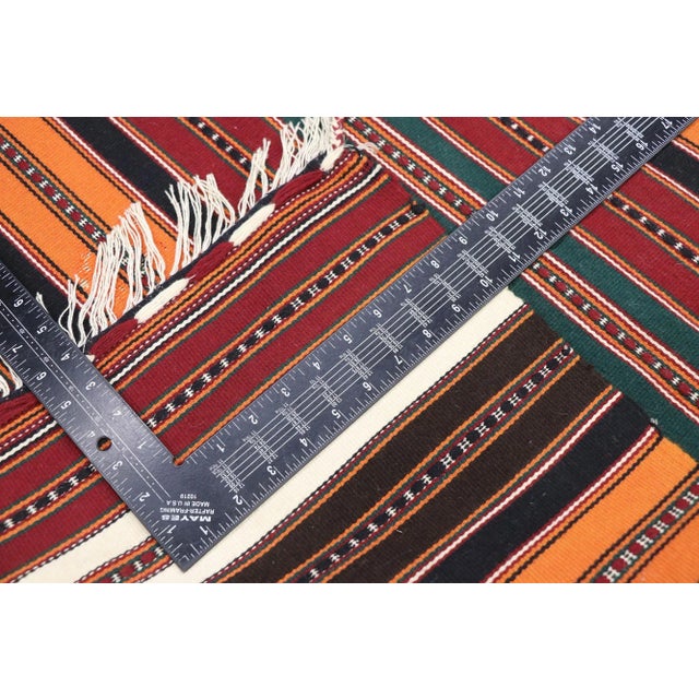 Late 20th Century Vintage Persian Shiraz Striped Kilim Rug - 02'03 X 03'04 For Sale - Image 5 of 9