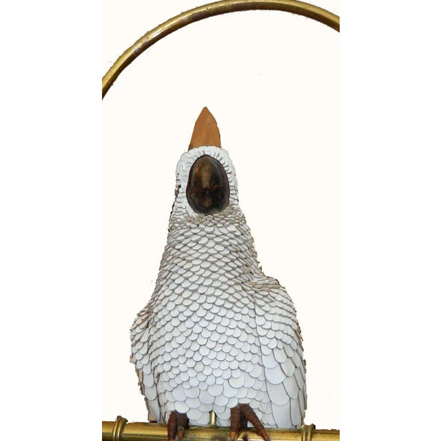 Federico Armijo Vintage Mexican Signed Federico White Cockatoo For Sale - Image 4 of 6