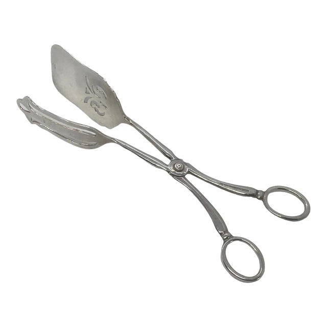 Vintage Sheffield England Electro-Plated (Epns) Pastry Bread Serving Tongs For Sale