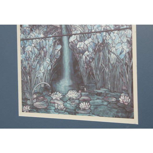 Art Nouveau Style Stained Glass Window Art Print, Custom Framed For Sale - Image 10 of 13