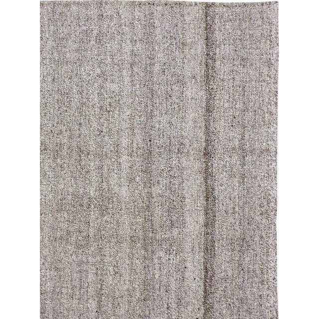 A vintage Turkish textile flat-woven Kilim carpet from the mid-20th century. Measures: 8' 0" x 10' 0"