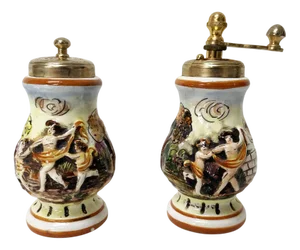 Salt Shaker and Pepper Mill from Capodimonte, 1960s, Set of 2