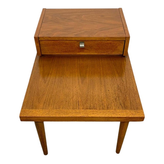 1970s Vintage Mid Century Modern Nightstand by American of Martinsville One Drawer End Table For Sale - Image 5 of 9