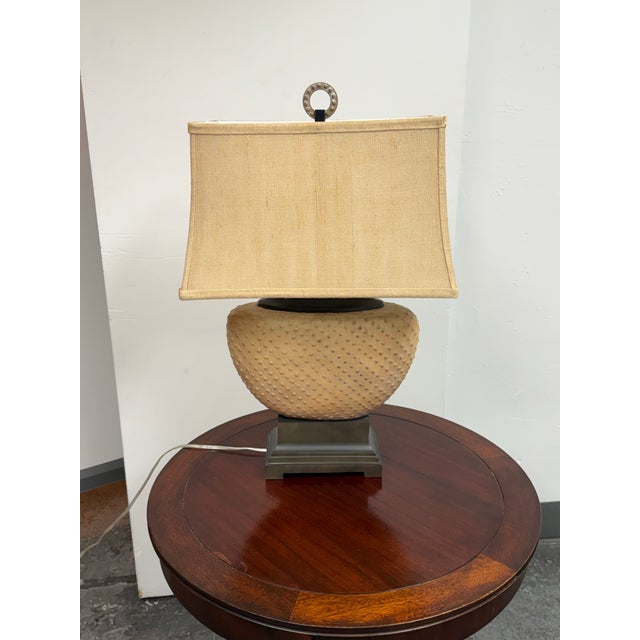 Contemporary Uttermost Cumberland Beaded Sandstone Table Lamp For Sale - Image 3 of 12