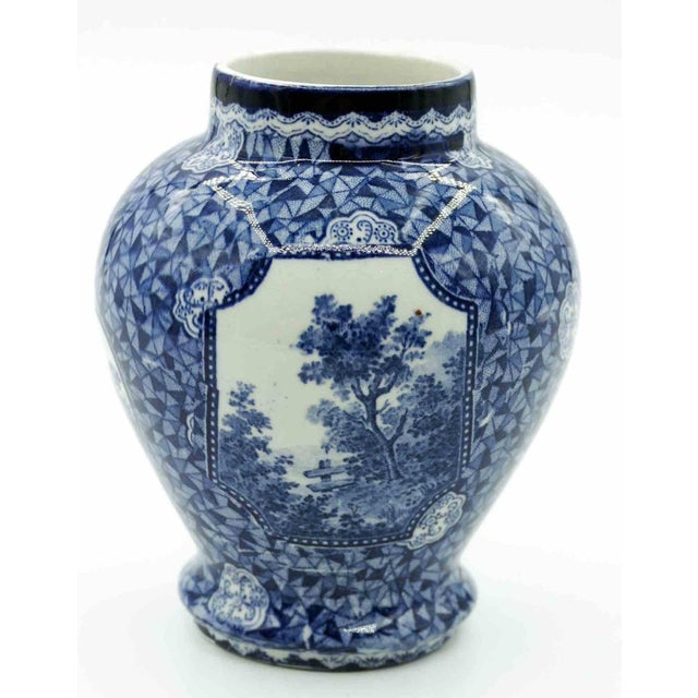 Porcelain Blue Vase by Franz Anton Mehlem, 19th Century For Sale - Image 3 of 7