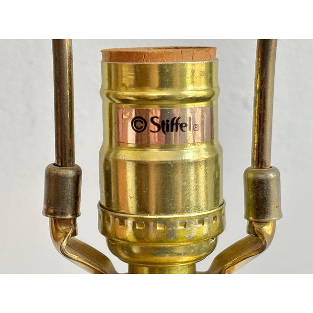 1970's Stiffel Brass Fluted Column Table Lamp For Sale - Image 6 of 11