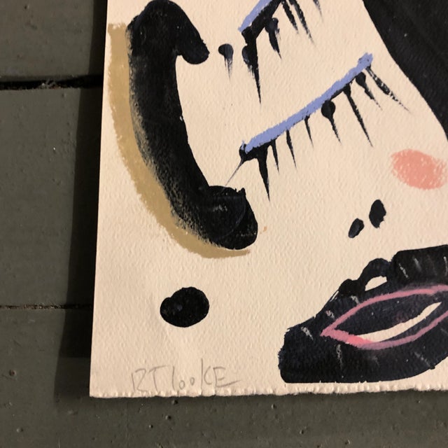 Original painting on paper heightened with pastel 6 x 9 unframed