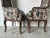 Vintage Hollywood Regency Louis XV-Style High-Back Carved Wood Accent Chairs - a Pair For Sale In Miami - Image 6 of 12
