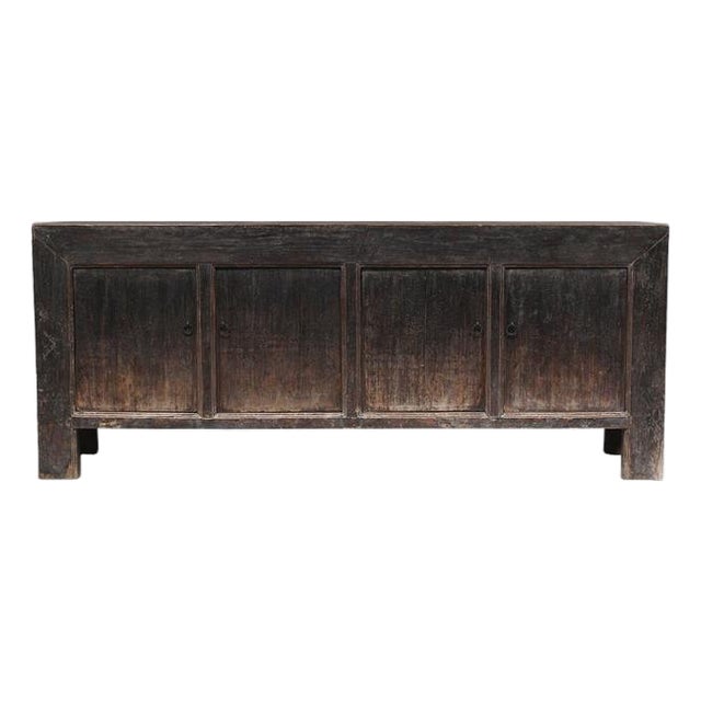 Vintage Hand Made Reclaimed Elm Sideboard Cabinet 32 For Sale