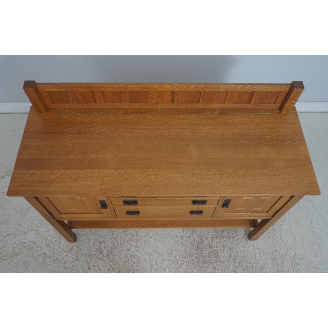 Wood Stickley Mission Oak Arts and Crafts Sideboard For Sale - Image 7 of 18