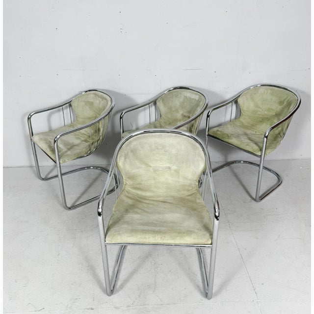 Gastone Rinaldi Vintage Cantilever Chairs by Gastone Rinaldi for Rima, 1970s, Set of 4 For Sale - Image 4 of 18