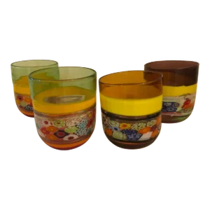 2000s "Murrisa Murano Glass" Glasses- Set of 4