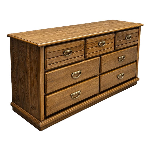 Vintage Dresser in Oak by Florida Furniture Industries, 1980s For Sale