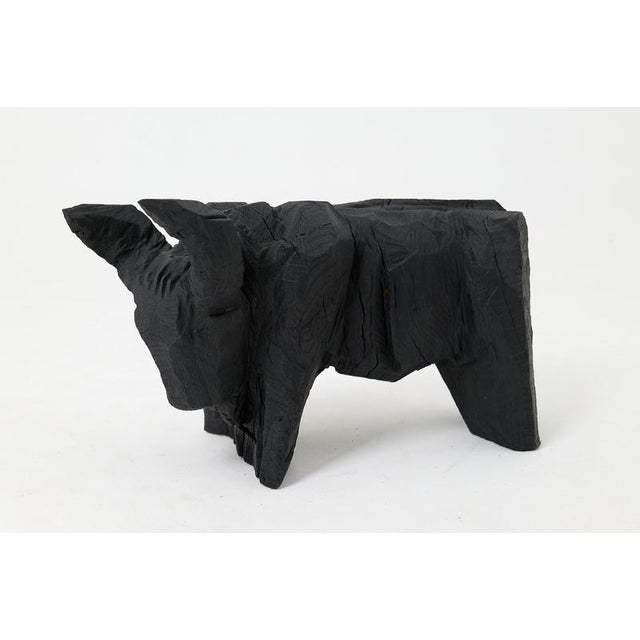 Taurus Sculpture in Burnt Oak by Logniture For Sale - Image 6 of 17