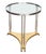 French French Modern Round Occasional Table of Brushed Chrome and Brass - Maison Jansen For Sale - Image 3 of 11