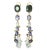 These stunning drop earrings feature a cascade of natural gemstones, including topazes, iolites, and large sapphires, set...