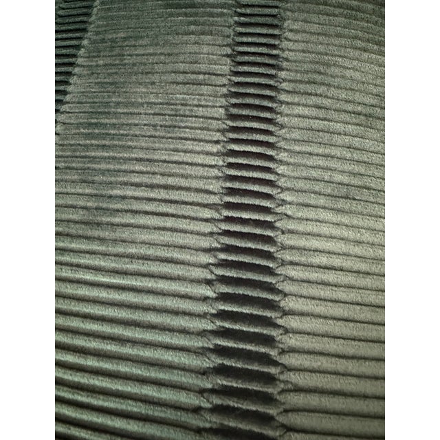 Hunter Green Velvet Blend Pillows With New Inserts For Sale - Image 4 of 7