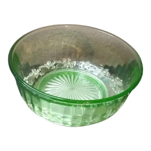 1960s Gorgeous Hazel Atlas Uranium Glass Bowl.