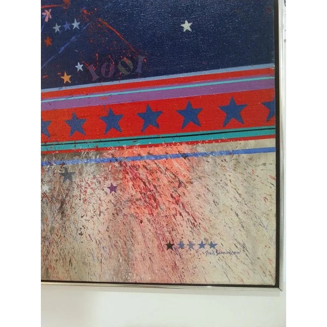 Venus and Stars 49" Oil Painting 1970s For Sale - Image 9 of 13