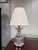 Design Plus Gallery presents a Vintage Cut Crystal Table Lamp. This table lamp has a clear cut crystal body with faceted...