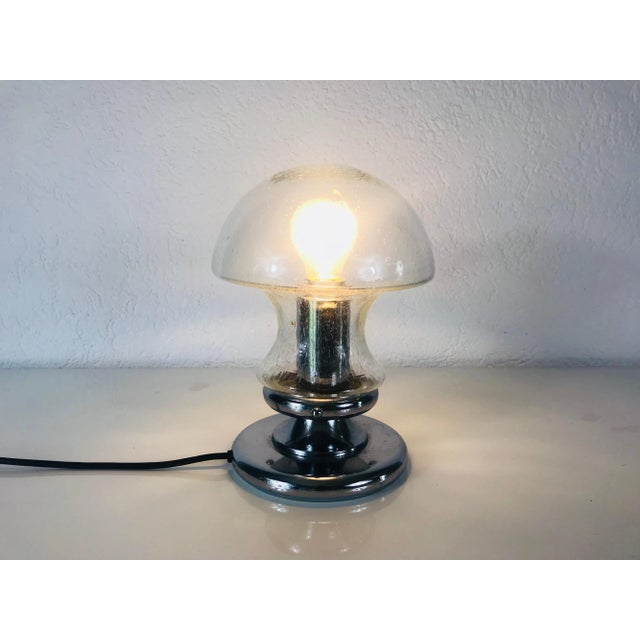 Ice Glass Table Lamp from Doria, 1970s For Sale - Image 4 of 10