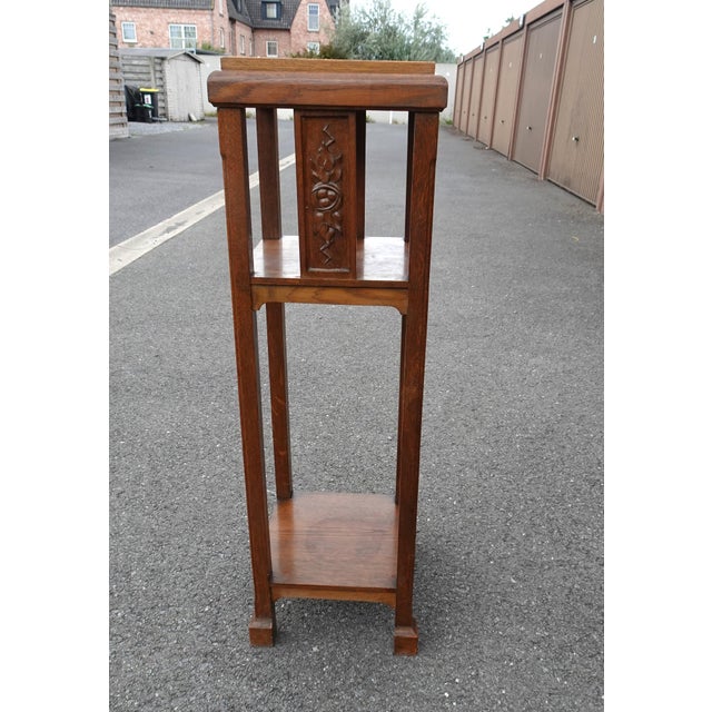Art Deco Carved Wood Plant Stand, 1930s For Sale - Image 4 of 18