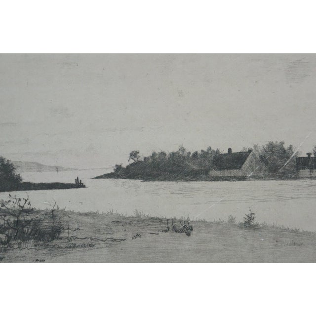 Printmaking Materials Antique 1894 John Octavius Anderson Signed Day’s Dying Glow Country Road Etching For Sale - Image 7 of 11