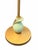 Elevate your space with this stunning vintage mid-century Art Deco floor lamp, featuring a slender brass-finish pole...
