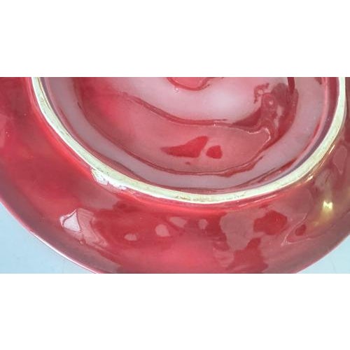 Ceramic French Ceramic Oyster Plate in Deep Red Glaze, 1960s For Sale - Image 7 of 13
