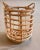 Mid-Century Modern Franco Albini Style Woven Bamboo Tall Basket For Sale - Image 3 of 5