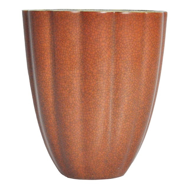 Crackle Glazed Porcelain Vase, Denmark, 1930s For Sale