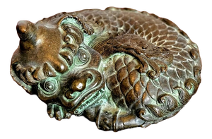 Meiji Bronze The Sleeping Dragon Paperweight