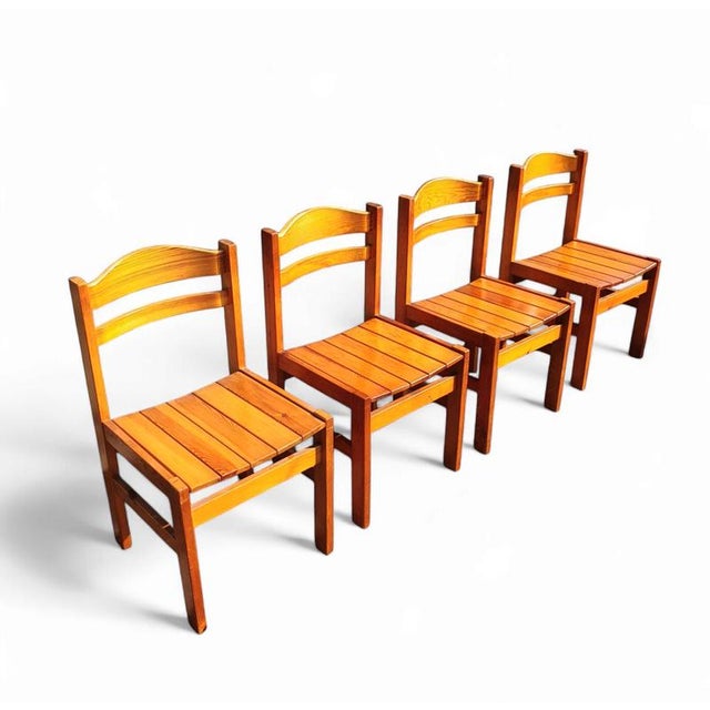 Pine Dining Chairs, 1970s, Set of 4 For Sale - Image 10 of 10