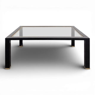 Glass Coffee Table, 1980s For Sale
