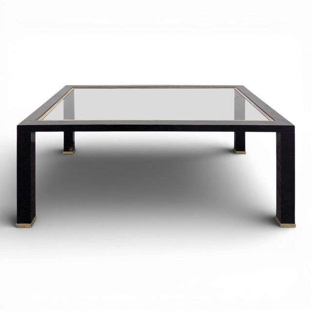 Glass Coffee Table, 1980s For Sale