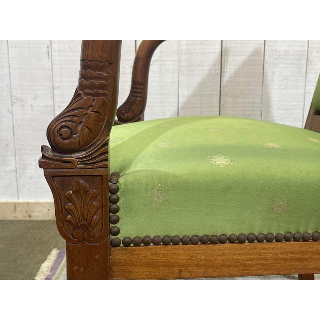 Empire Style Mahogany Chairs, 1950s, Set of 2 For Sale - Image 9 of 18