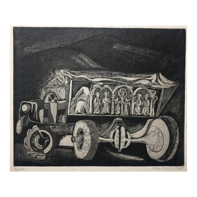 1960s John Leslie Hill Modern Etching For Sale