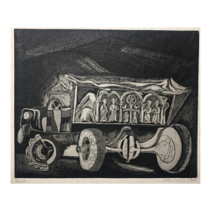 1960s John Leslie Hill Modern Etching