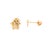Metal 14k Solid Gold Dog Paw Stud Earrings on Screw Back - 2 Pieces For Sale - Image 7 of 9