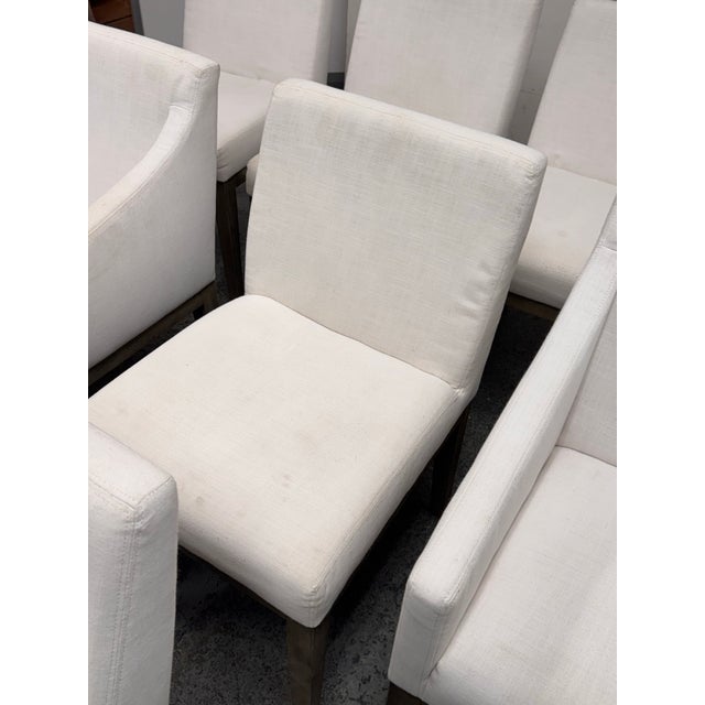 Wood Restoration Hardware Morgan Dining Chairs, Set of Eight For Sale - Image 7 of 12