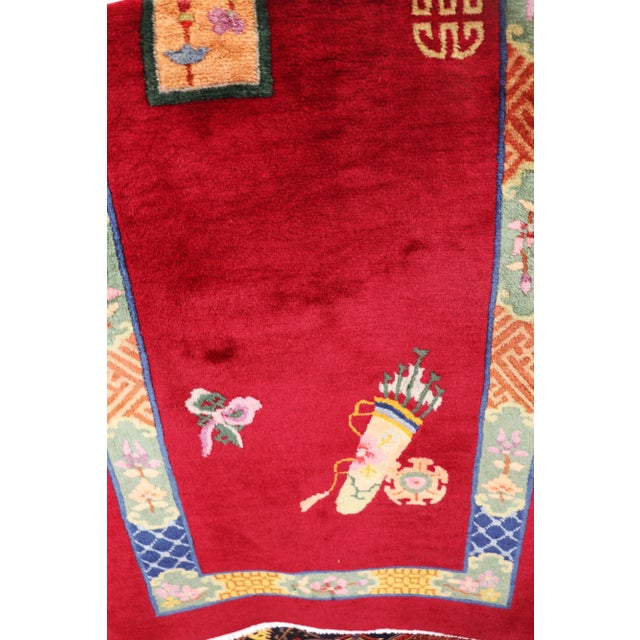 Antique Art Deco Rug, 3' X 5; For Sale In Chicago - Image 6 of 11