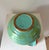 Aqua Art Deco Handmade Turquise and Coral Vase from Upsala Ekeby, Sweden, 1930s For Sale - Image 8 of 9